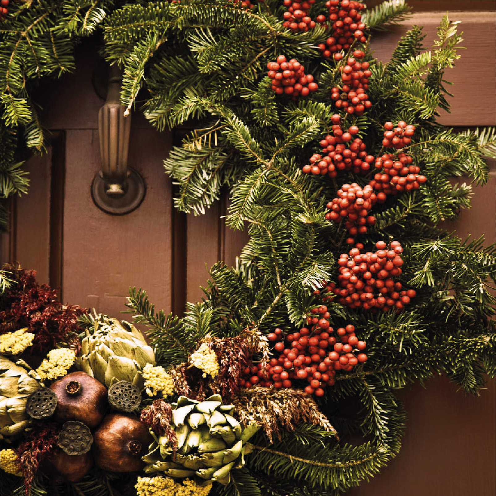 Christmas Wreath on the Door