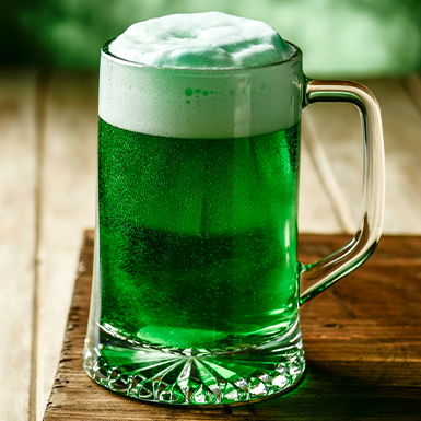 Green pint of beer